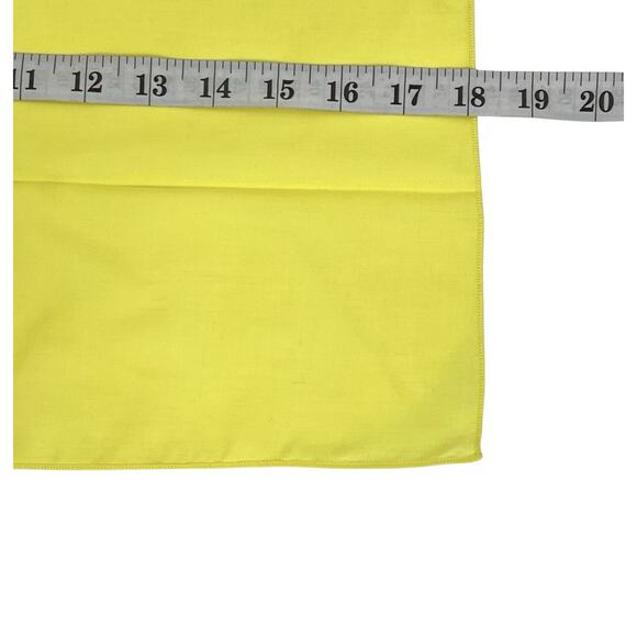 Yellow Cloth Dinner Napkins Set of 6 Bright Color Square 18 Inch Soft Fabric - Picture 7 of 7